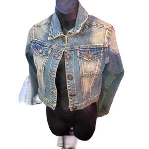 Vintage 70's Denim Acid Washed Jacket by Bebina